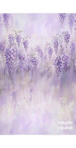 Tło fotograficzne „Lawendowa mgiełka z kwiatami glicynii” | 4087